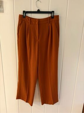 Nine West Burnt Orange Wide-Leg Trousers